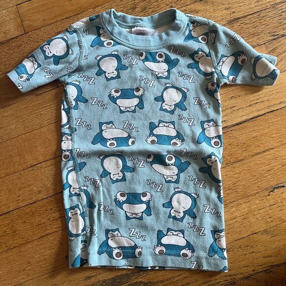 Pokemon Blue and White Short Sleeve PJ Top - Picture 1 of 4